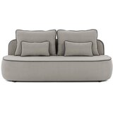 Ropez Crna/siva baršunasti sklopiva/s prostorom za odlaganje sofa 210 cm Saga – | shoptok.hr