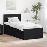  Okvir za krevet Crna 90 x 200 cm Konstruirano drvo - Crna 90 x 200 cm u