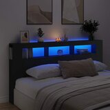  LED uzglavlje crno 200x18,5x103,5 cm konstruirano drvo | Eponuda.ba