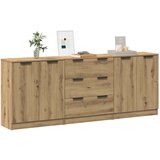  Komoda 3 kom Artisan hrast 60x30x70 cm konstruirano drvo | shoptok.hr