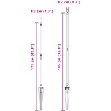  Stup za ogradu 26 pcs Siva 3,2 x 3,2 x 185 cm | shoptok.hr
