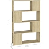 Ormarić za knjige / pregrada boja hrasta 80x24x124,5 cm drveni | Eponuda.com