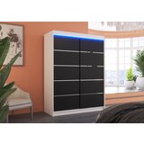 ADRK Drsna omara LUFT 150 z LED osvetlitvijo - BELA-RNA | Shoptok.si