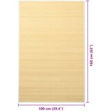 Tepih od bambusa 100 x 160 cm prirodne boje | shoptok.hr