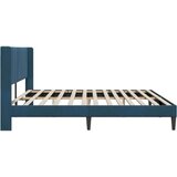  Okvir za krevet s uzglavljem Plava 180 x 200 cm Baršun - Plava 180 x 200 cm | shoptok.hr