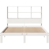 vidaXL Knjižna postelja brez vzmetnice bela 120x200 cm trdna borovina | Shoptok.si