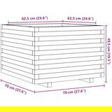  Vrtna sadilica voštano smeđe boje 70x70x49 5 cm od borovine | shoptok.hr
