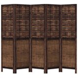  Sobna pregrada s 5 panela tamnosmeđa masivno drvo paulovnije 40 x 160 cm | Shoptok.si