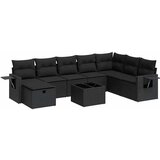 vidaXL 9-dijelni set vrtnih sofa s jastucima crni od poliratana | shoptok.hr