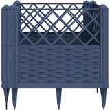  Vrtna sadilica s klinovima plava siva 43,5x43,5x43,5 cm PP | shoptok.hr