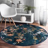 Mila Home Temno modra pralna/primerna za robotski sesalnik okrogla preproga ø 80 cm Comfort – | Shoptok.si