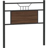 Maison Chic Posteljno vzglavje - Vzglavna omarica rjavi hrast 75 cm inženirski les in jeklo, (22078105) | Shoptok.si