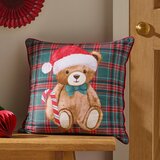 Catherine Lansfield Ukrasni jastuk s božićnim motivom 45x45 cm Christmas Tartan Teddy Bear – | shoptok.hr