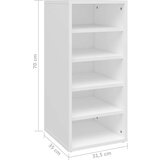 vidaXL ormarić za cipele bijeli 31,5 x 35 x 70 cm od iverice | shoptok.hr