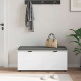  Haldna klop z blazino s shranjevanjem Bela 100 x 38 x 46 cm, (5000155723) | Shoptok.si