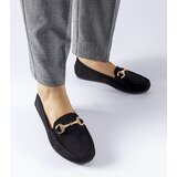 Gemre Fernanda black moccasins decorated with a buckle | Shoptok.si