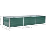  Vrtna sadilica od pocinčanog čelika 240 x 80 x 45 cm zelena | shoptok.hr