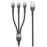 USB data kabal SU-K106, 3in1, Lightning/Micro/Type C , 1m, Crni
