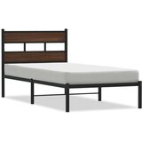 vidaXL Okvir kreveta bez madraca s uzglavljem boja hrasta 75x190 cm | shoptok.hr