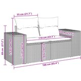 10-dijelni set vrtnih sofa s jastucima crni od poliratana | shoptok.hr