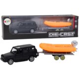  Crni terenski automobil s prikolicom za igru za prijevoz čamca - crni | shoptok.hr