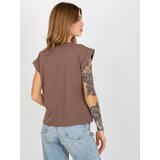 BASIC Feel Good T-shirt-RV-TS-4833.36X-brown | Shoptok.si