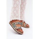 Lee Cooper Patterned Women's Slippers On Cork Platform With Buckles | Shoptok.si