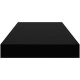  Plutajuća zidna polica visoki sjaj crna 50 x 23 x 3,8 cm MDF | shoptok.hr