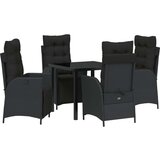  5-dijelni vrtni set za blagovanje crni poli ratan | shoptok.hr
