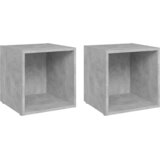 TV ormarići 2 kom boja betona 37 x 35 x 37 cm konstruirano drvo | Eponuda.com