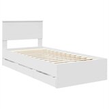  Krevetna konstrukcija Bijelo 90 x 200 cm Inženjersko Drvo | shoptok.hr