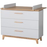 Roba svijetlo siva niska dječja komoda u dekoru hrasta s promjenjivim stolom 117x104 cm caro – | shoptok.hr
