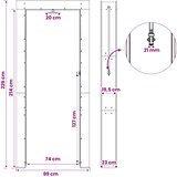  Vanjski tuš 226 cm Masivno drvo akacije i nehrđajući čelik | shoptok.hr
