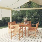  5-dijelni vrtni blagovaonski set od masivne tikovine | shoptok.hr