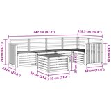  Set vanjskih sofa 6 kom. Prirodna Poliester | shoptok.hr