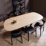 WOOOD Jedilna miza s hrastovo mizno ploščo 100x220 cm Tablo – | Shoptok.si