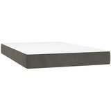 Box spring krevet s madracem tamnosivi 120 x 200 cm baršunasti | shoptok.hr