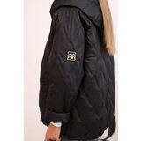 Kesi Włoski Women's quilted jacket with a hood black | shoptok.hr