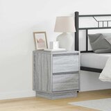  Noćni ormar s ladicama Siva 39 x 34,5 x 50 cm Konstruirano drvo | shoptok.hr