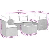  6-dijelni set vrtnih sofa s jastucima bež od poliratana | shoptok.hr