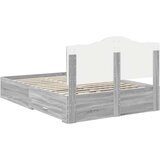  Okvir za krevet s uzglavljem Siva Sonoma 140 x 190 cm | shoptok.hr
