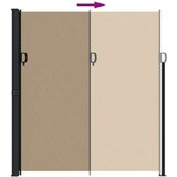  Bočna tenda na uvlačenje smeđesiva 220 x 600 cm | shoptok.hr