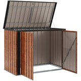  Kutija za spremanje u vrtu Smeđa 151,5 x 82 x 110,5 cm Čelik | shoptok.hr