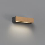 Faro 71898 - LED spoljašnja zidna svetiljka LAKO LED/8W/230V IP65 crna/drvo | Eponuda.com