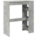 vidaXL Barska miza s policami betonsko siva 90x40x103,5 cm inž. les | Shoptok.si