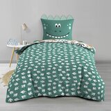 Douceur d intérieur Bijela/zelena pamučna dječja posteljina za krevet za jednu osobu 140x200 cm Dina – | shoptok.hr