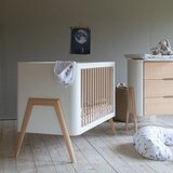 Troll nursery® otroška posteljica 2v1 torsten™ 70x140 white/wax | Shoptok.si