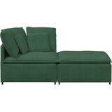  Modularna sofa s podnožjem i jastucima, tamnozelena, korduro tkanina | shoptok.hr