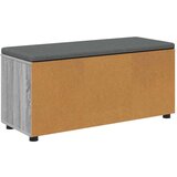  Haldna klop z blazino z vrati Siva Sonoma 100 x 38 x 46 cm, (5000155641) | Shoptok.si