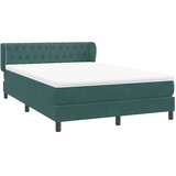 Box Spring krevet s madracem tamno zeleni 160x220 cm bar&amp;scaron;un Slike